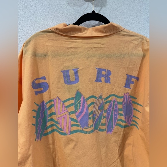 NWT QUIKSILVER X STRANGER THINGS THE MIKE SHORT SLEEVE SHIRT MOCK ORANGE Size L - Picture 11 of 16